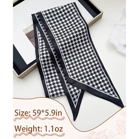 Women's Thousand Birds Fashion Oblique Angle Silk Neck Scarf Printed Scarves - Picture 2 of 7